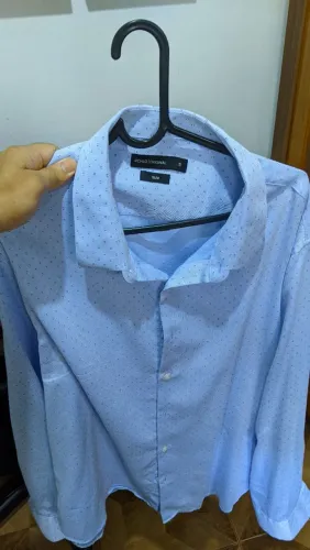 Camisa social azul