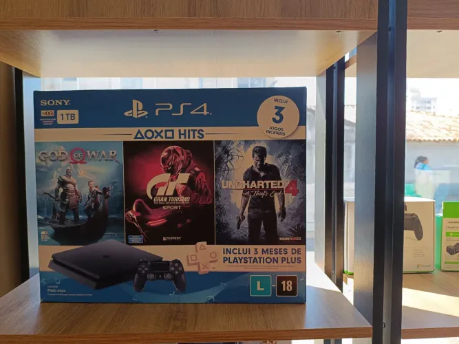Ps4 slim 1tb de armazenamento impecável 90 dias de garantia