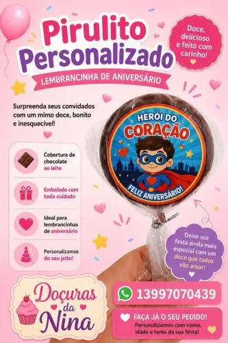 Pirulito personalizado