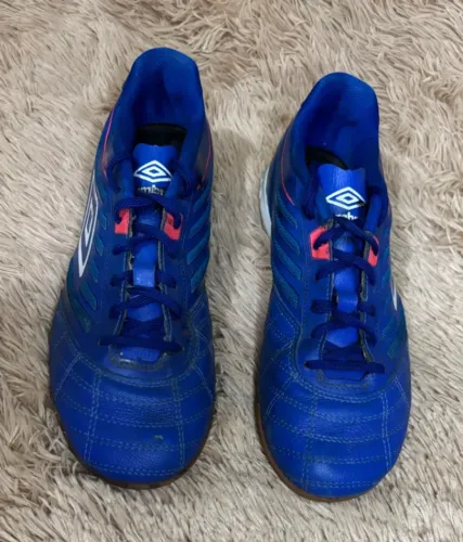Chuteira Futsal Masculina Umbro Medusae Premier Azul Tamanho 43 Original