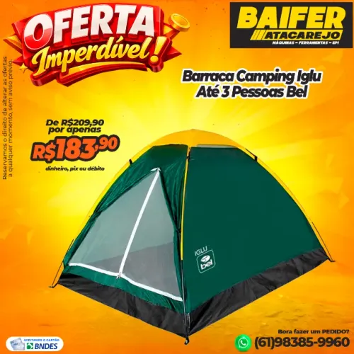 Barraca Camping Iglu Até 3 Pessoas Bel