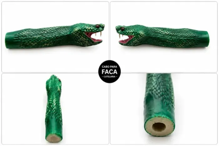 Cabo De Resina Formato Cobra Para Cutelaria E Artesanato