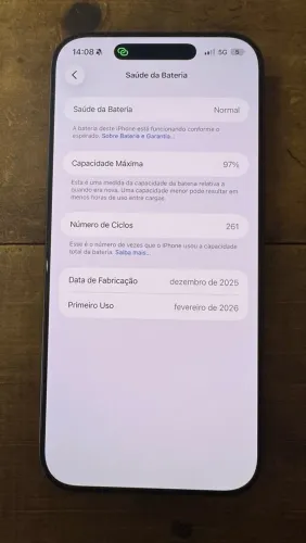 IPHONE 17 PRO MAX 256GB 97% BATERIA AINDA NA GARANTIA