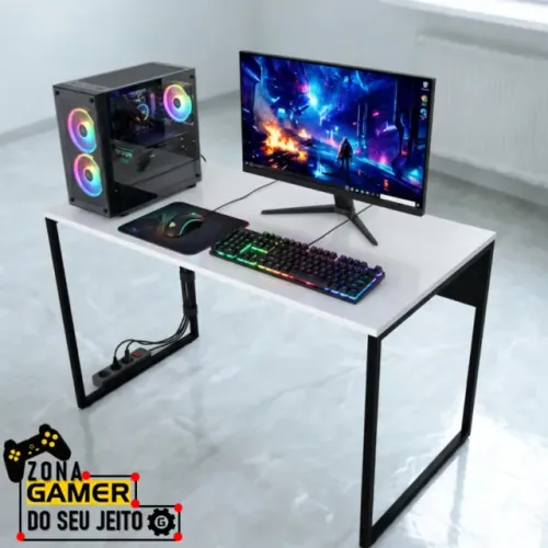 Birô 1m NOVA Mesa de Escritório Escrivaninha Industrial Multiuso para Notebook Computador