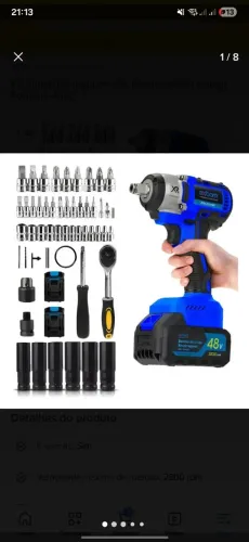 Kit Chave De Impacto 48v Parafusadeira + Jogo Soquete 46pç