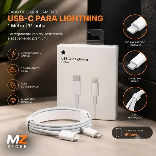 Cabo Iphone USB-C para Lightning (1m)