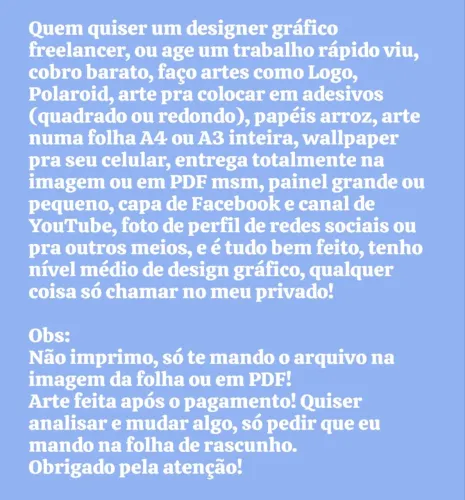 Design gráfico freelancer 