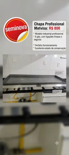 chapa profissional metvisa 5 queimadores