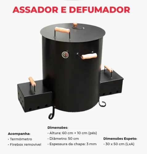 Churrasqueira defumador assador