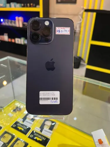 PROMO! iPhone 14 PRO MAX roxo 128GB semi novo com garantia 