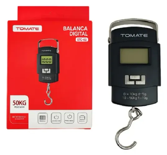 Mini Balança Digital Portátil Stc-02 Gancho De Aço Até 50 Kg. Nova,