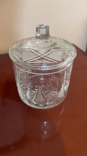 Pote de doces em cristal