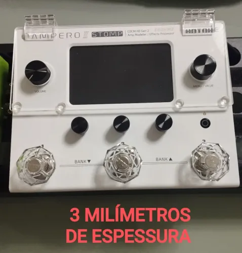 Proteção de acrílico Ampero 2 Stomp 3mm de espessura