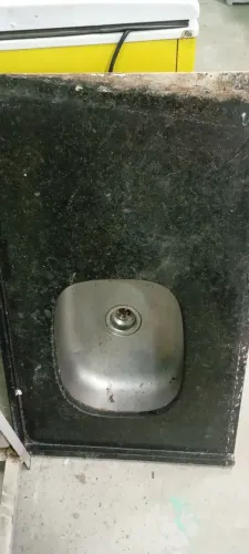 PIA DE GRANITO COM CUBA INOX
