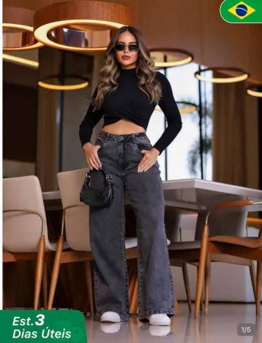 Calça cargo preta 