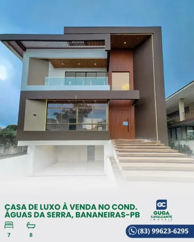 COND. ÁGUAS DA SERRA em BANANEIRAS/PB. Casa de luxo à venda. CASA MIRANTE.