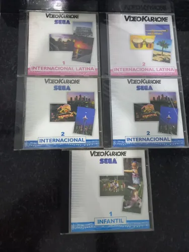 Lote 5 CDs Videokaraokê Sega Saturn / Sega - Mídias Originais