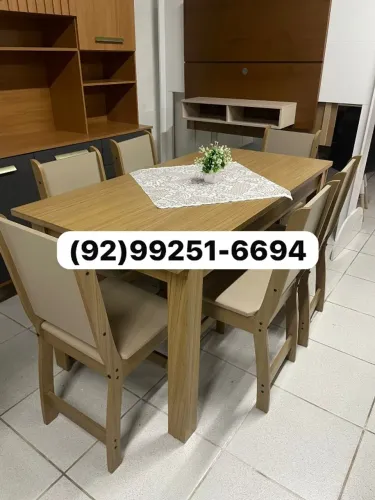 mesa de jantar 6 lugares entrego