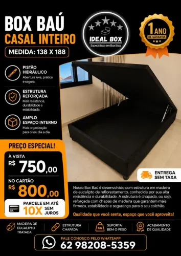 BOX BAU CASAL INTEIRO 138*188