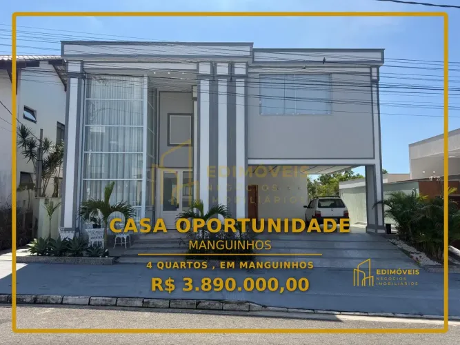 Não Perca a Chance de Morar em Manguinhos: Casa de Alto Padrão à Venda!