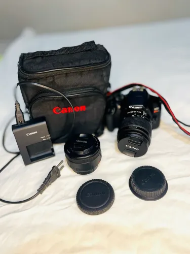 CANON T6 REBEL - KIT COMPLETO COM 2 LENTES + BOLSA | ÓTIMO ESTADO