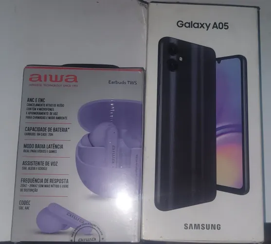 Samsung Galaxy A05 com Fone Aiwa Bluetooth (Original)