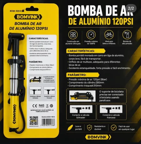 BOMBA DE AR MANUAL REF: BOM-8814