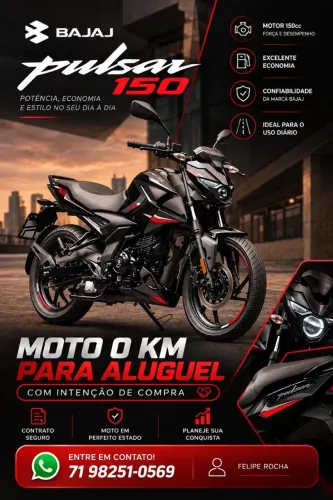 MOTO PARA ALUGUEL COM INTENÇÃO DE COMPRA