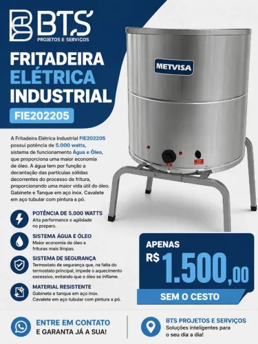 FRITADEIRA ÁGUA/ÓLEO INDUSTRIAL