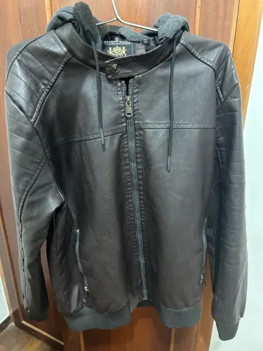 [VENDIDA!] Jaqueta de Couro Capuz Broken Rules | Estilo Bomber Premium