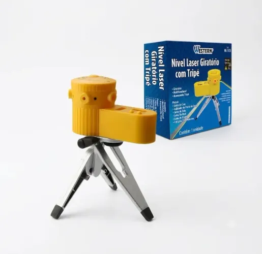 Nível Laser Giratório com Tripé Western HL-305 Multifuncional e Prático