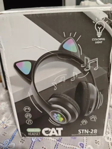 Fone Bluetooth de Gatinho Preto 