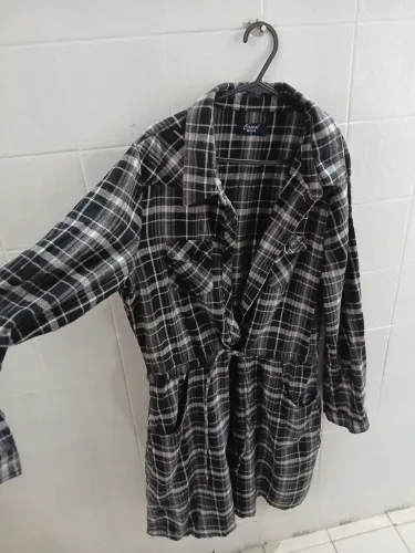 Vestido xadrez 100% algodão flanelado 42