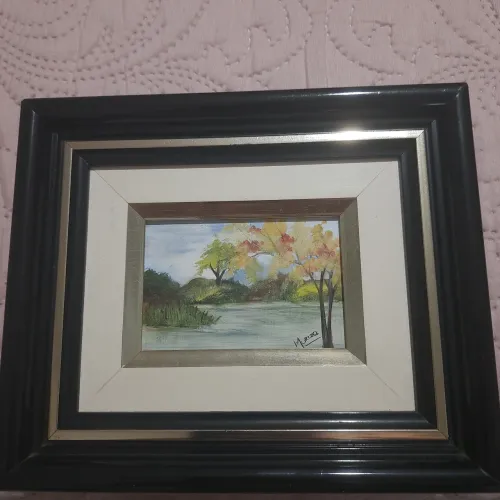 3 quadrinhos óleo sobre tela