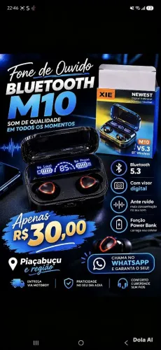 FONE DE OUVIDO BLUETOOTH 