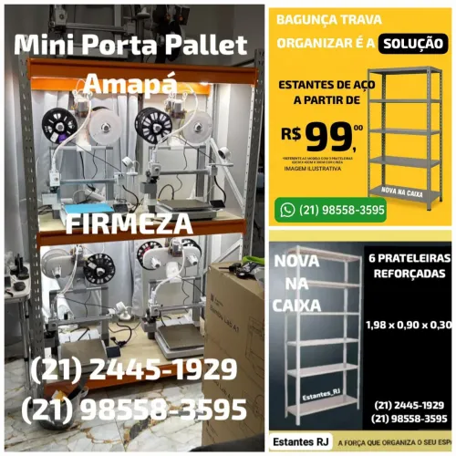 Estantes de Ferro / Aço (Novas) Super Promoção a partir de 99,00