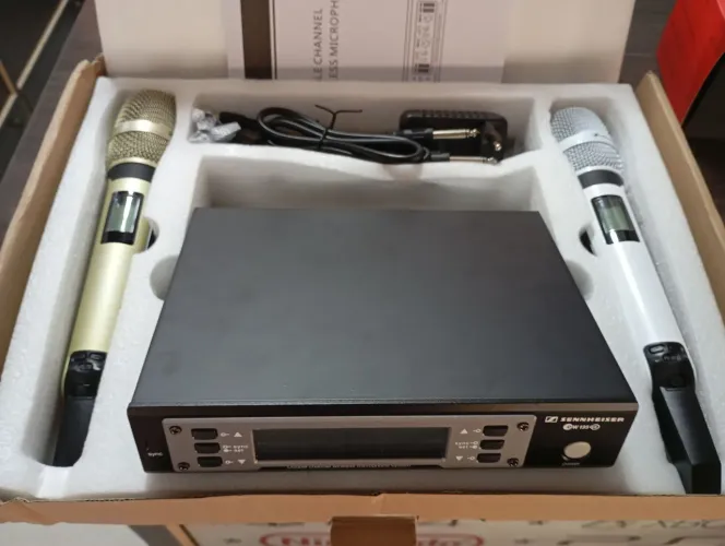 Kit 2 microfone e base sem fio
