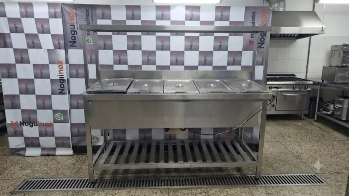 Self service inox pista quente rechaud buffet