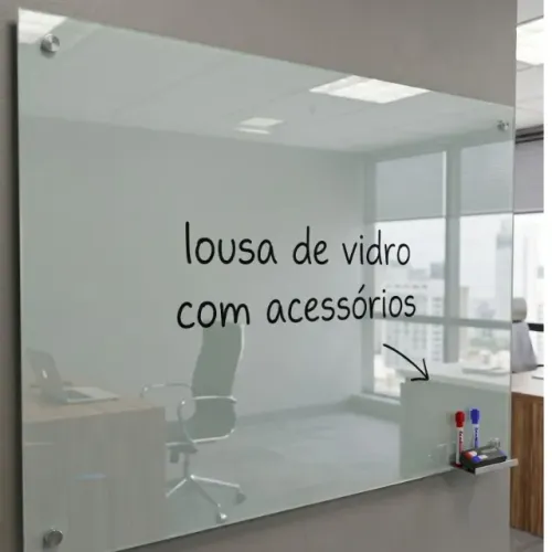 LOUSA DE VIDRO COM PELICULA DE PROTEÇÃO BRANCA