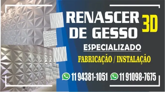 Parede gesso 3d