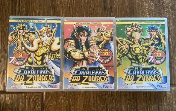 CAVALEIROS DO ZODÍACO A SAGA DO SANTUÁRIO EPSÓDIOS 9, 10 E 11 - 3 DVDS - CÓPIAS
