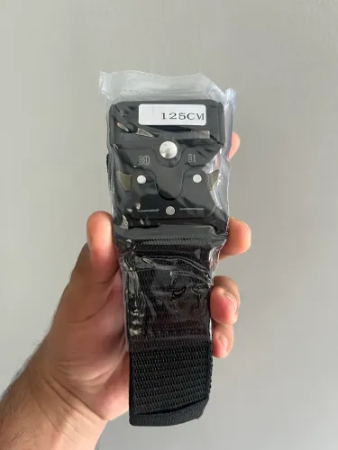 Cinto de nilon com fivela de liberação rápida