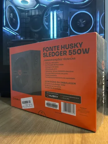 Fonte Husky 550W 80 Plus White Nova/Lacrada - Parcelo 