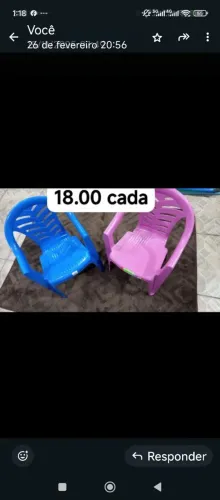 Cadeiras infantil c braço