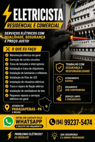 Eletricista em Parauapebas | Manutenção Elétrica Residencial e Comercial ?