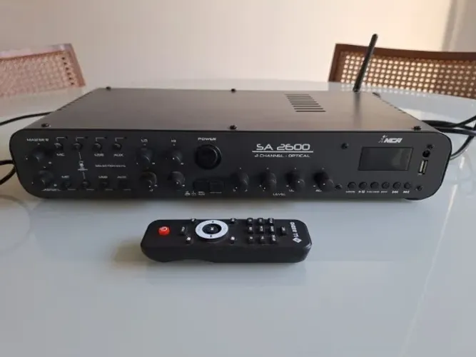 Amplificador NCA SA2600 Optical 180W Bluetooth USB Preto