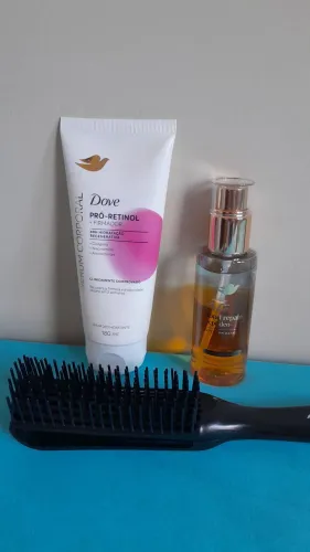 Kit serum,hidratante e escova de cabelo