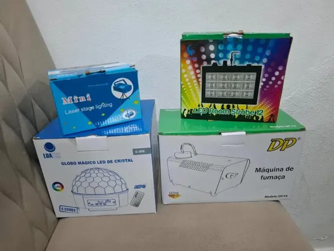 kit Completo de iluminação para festas, baladas e eventos