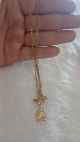 Vendo correte pulseira foleada a ouro