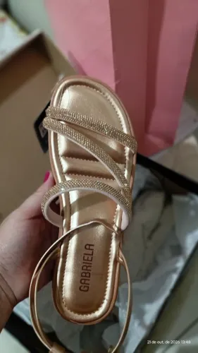 Sandália Flatform Gabriela PONTUAÇÃO 35.Nova